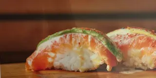 Premium sake nigiri