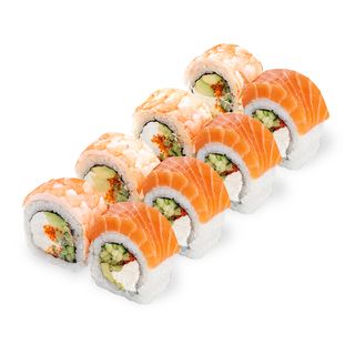 Philadelphia Delux z łososiem i krewetkami ebi