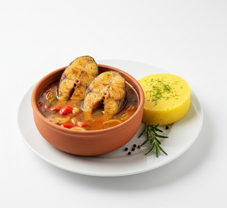 Saramura de crap cu mamaliga