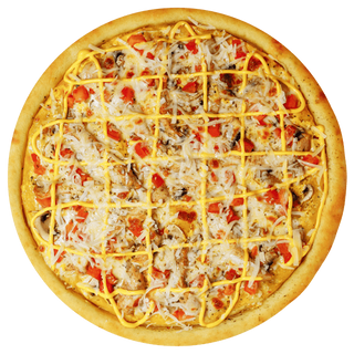 Пицца "Цыпленок" в сырном соусе