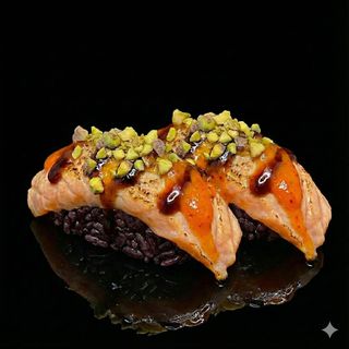 Nigiri Black sake flambé