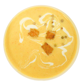 Supa crema de pui cu usturoi copt