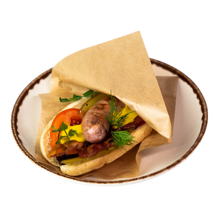 Hot dog - biała kiełbasa