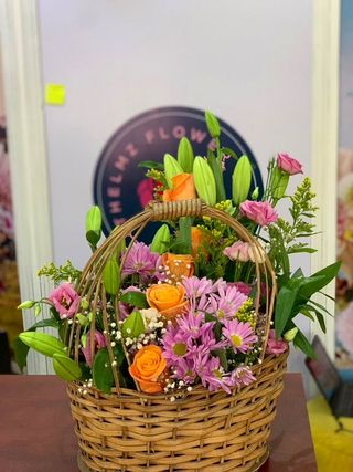 Basket of Mixed Flowers