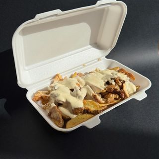 Картопля по селянськи з м'ясом курки (350г)