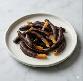 Scorzette d'arancia con cioccolato fondente 60% -  100 g