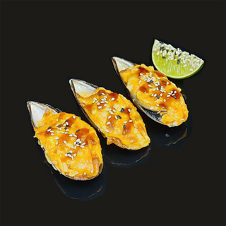 Мидии запечённые Спайси (3 шт)