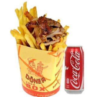 Doner Box Menus vem com bebida