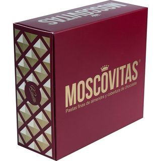 MOSCOVITAS DE RIALTO PASTAS DE FINA MASA DE ALMENDRA Y NATA CON COBERTURA DE CHOCOLATE ESTUCHE 250 G