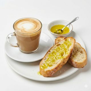 Café + Tostada Con Aceite