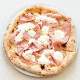 Pizza Mortadella Al Pistacchio
