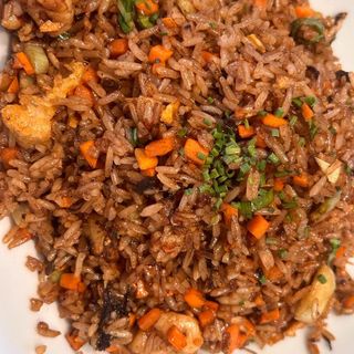 Arroz Frito Con Verduras Y Gambas