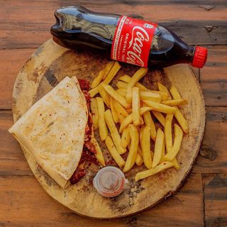 Suya melt + a side + drink