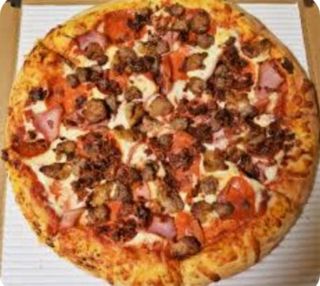 Enticing Four Meat Pizza