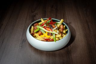 Cartofi incarcati cu ceddar si pancetta