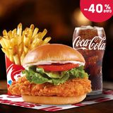 ცხარე ქათმის ბურგერის კომბო