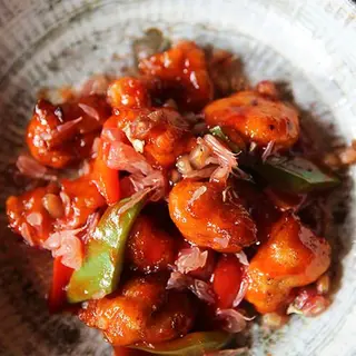 Lonchitas de lomo caramelizadas con salsa agridulce