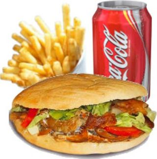 Menù 1 panino kebab + patate + lattina Coca-Cola