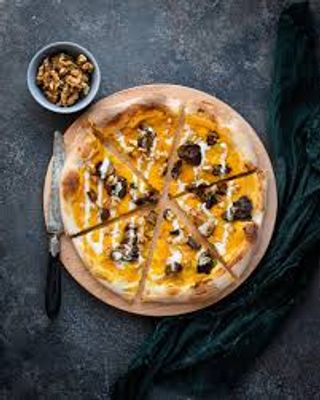 Zucca su lettino e gorgonzola