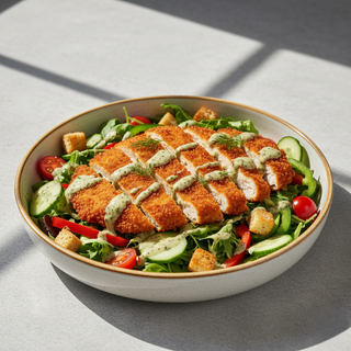 Salată cu pui crocant