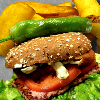 Salamella smash con patatine fritte