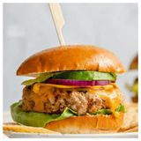 Chicken burger with cheese