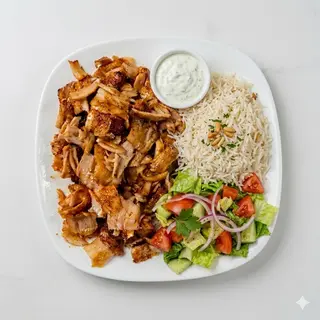 Plato Kebab Con Arroz