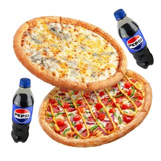 Pizza 35 cm x 2 + Băutură x 2