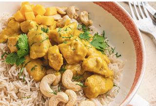 Plato curry principal de mango