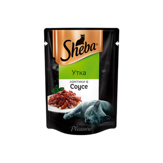 товары для животных Sheba Шеба Плежер ломтики в соусе утка пауч 85гр  4607065737047