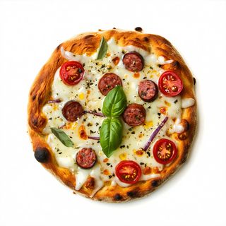 25. Salsiccia, pomodoro e mozzarella - un pezzo