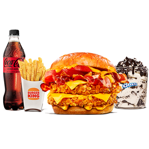 Menú Completo Dúo Bacon Cheddar Doble Crispy