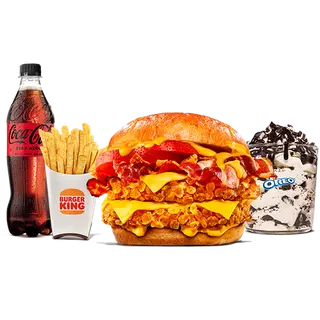 Menú Completo Duo Bacon Cheddar Doble Crispy