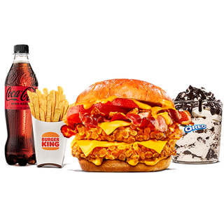 Menú Completo Duo Bacon Cheddar Doble Crispy