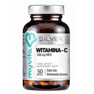 Witamina C Forte z dziką różą i bioflawonoidami 1000mg 50 kapsułek MyVita Silver Pure