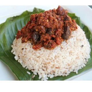 Ofada Rice and Ayamase