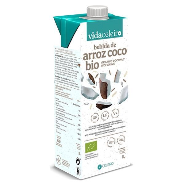 Bebida Arroz Coco Uht Bio 1L Vida Celeiro 1 Litros