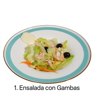 Ensalada con gambas