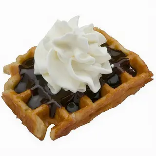 Gofre con chocolate y nata