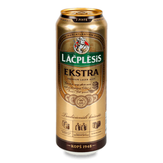 Пиво Lacplesis Ekstra 5,2% світле з/б (0,568л)