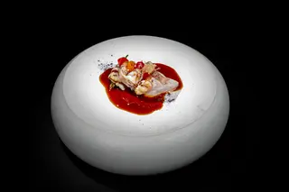 180. Carpaccio De Lubina Flameada (6 Uds.)