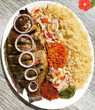 Poisson Braisé + Attiéké