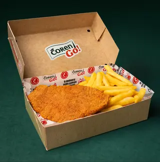 Milanesa de ternera con patatas