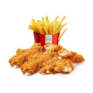 8 Crispy + Cartofi prajiti + Sos usturoi + Sos deep