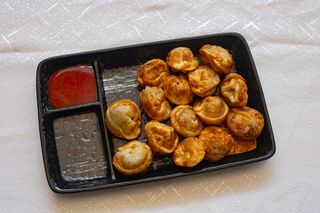 Жареные пельмени