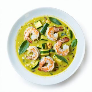 Tajskie zielone Curry z krewetkami