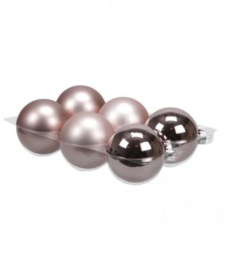 (209327) Ukras za jelku stakleni 80mm smokey rose 6/1 124417