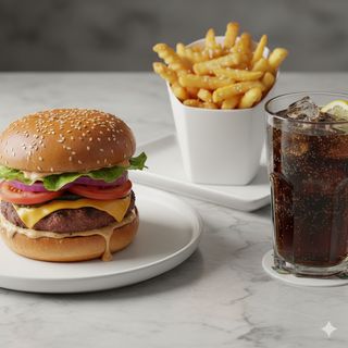 Hamburguesa especial menú