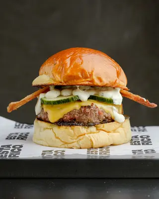 Spicy jam burger