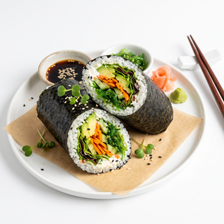 Sushi burrito vegetariano